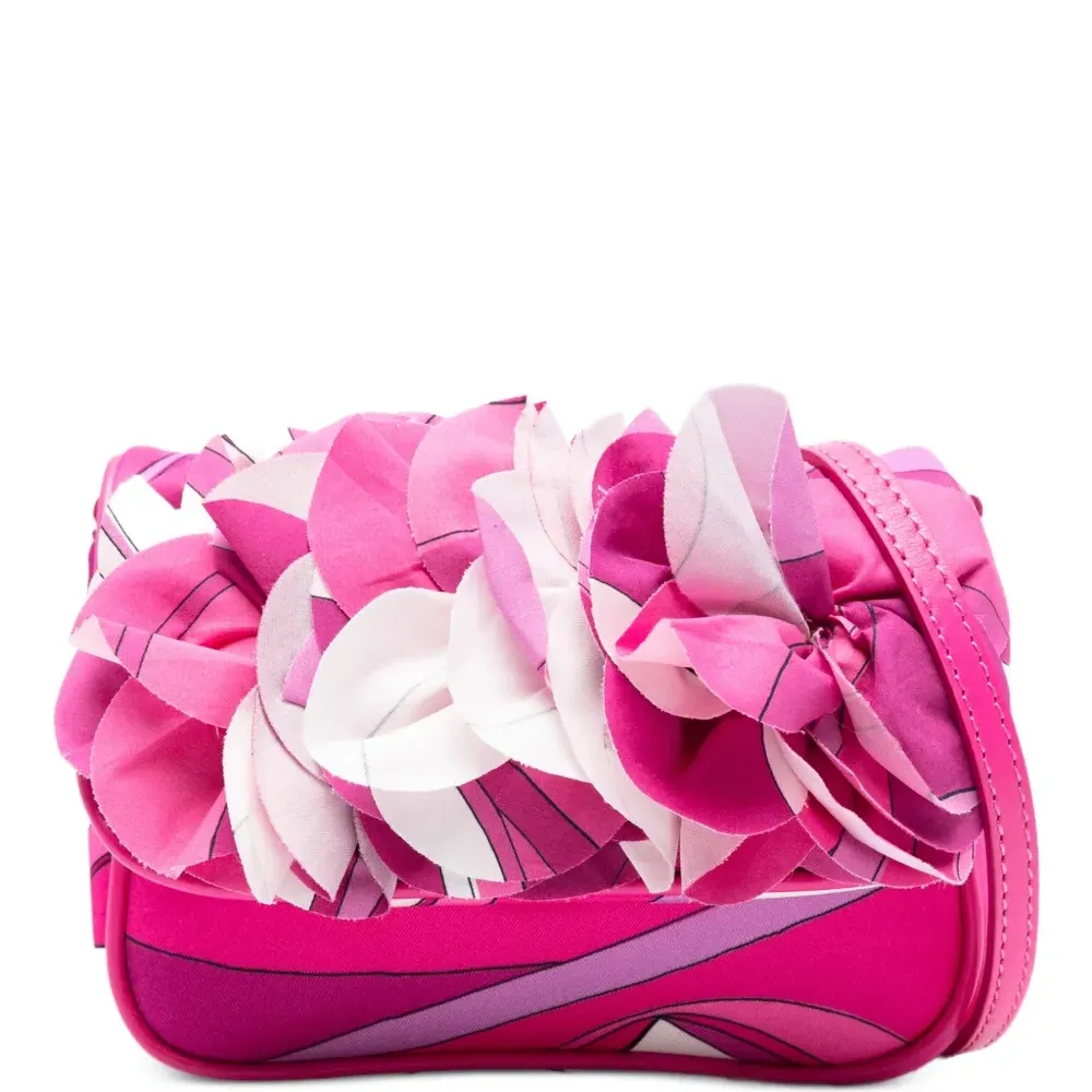 Сумка с цветочными аппликациями