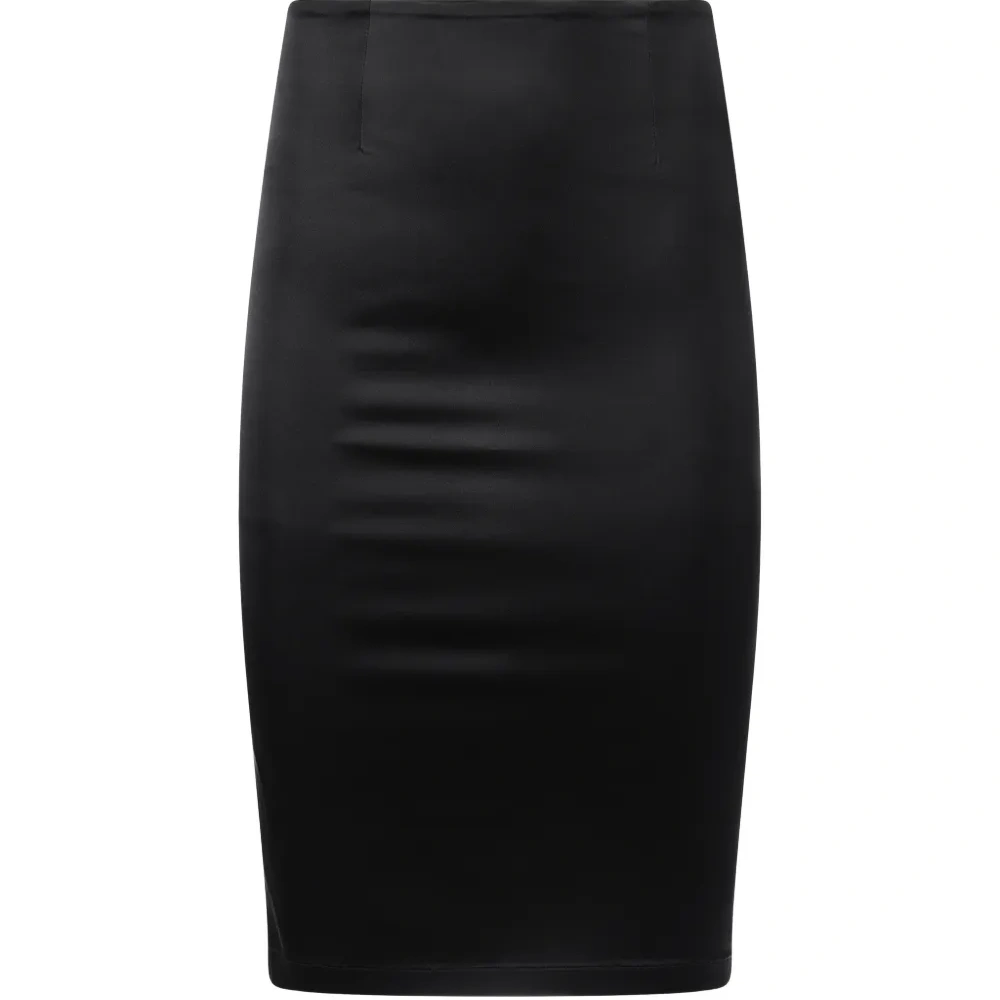 Удлинённая юбка-карандаш из стрейчевой ткани