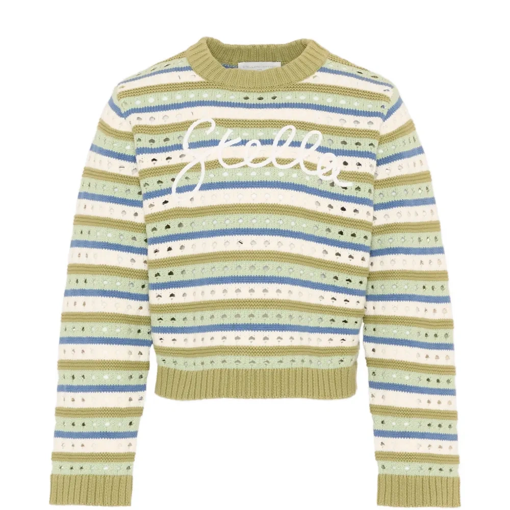 Полосатый вязаный джемпер