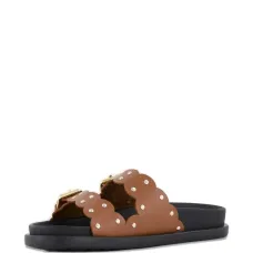 Босоножки с ремешком и фигурным краем