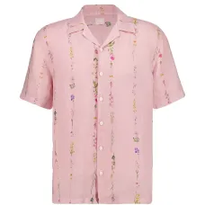 Льняная рубашка свободного кроя "Bouquet"