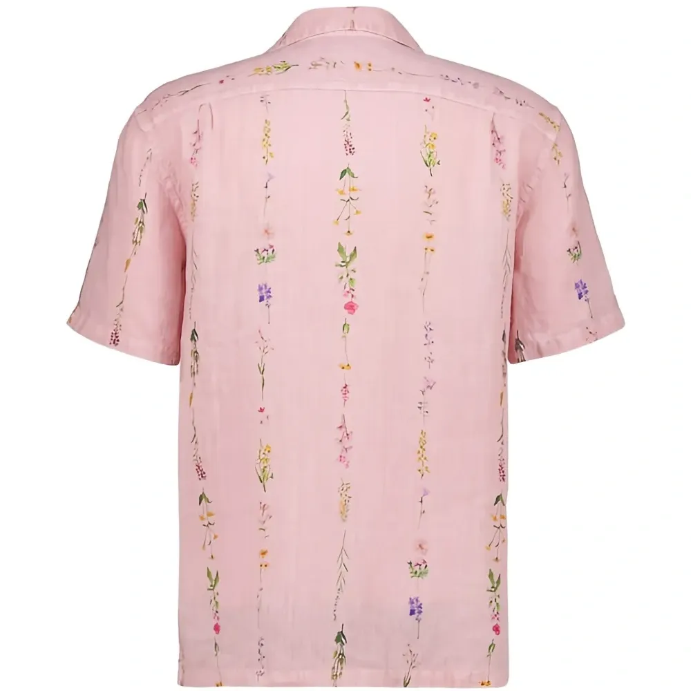 Льняная рубашка свободного кроя "Bouquet"