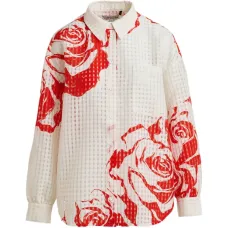 Рубашка с карманами и цветочным принтом Рубашка с карманами и цветочным принтом