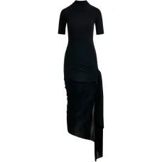 Платье асимметричного кроя со сборками