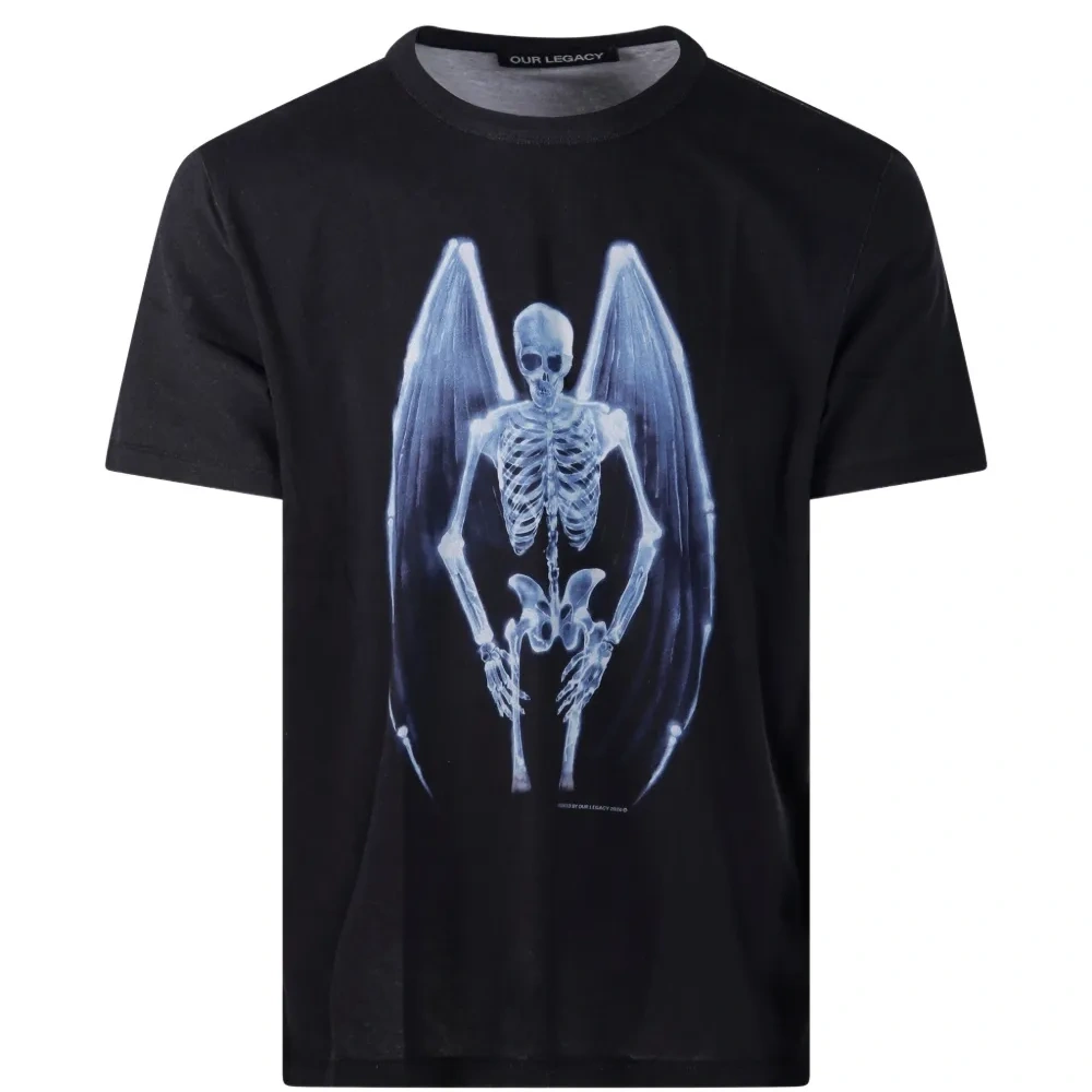 Футболка с круглым вырезом и принтом "Падший ангел"