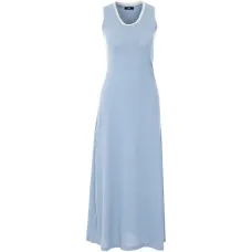 Макси-платье с контрастной отделкой Макси-платье с контрастной отделкой