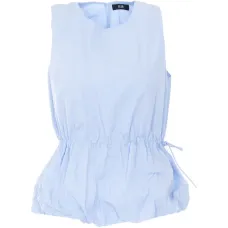 Топ с драпировкой и круглым вырезом