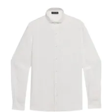 Приталенная рубашка с отложным воротником