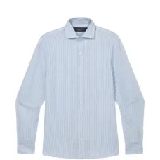 Рубашка в полоску с отложным воротником