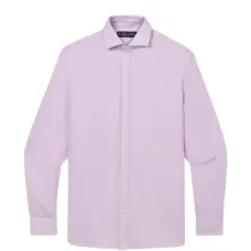 Льняная рубашка с отложным воротником