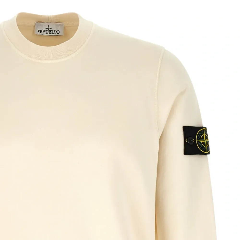 Свитшот с круглым вырезом и нашивкой-логотипом