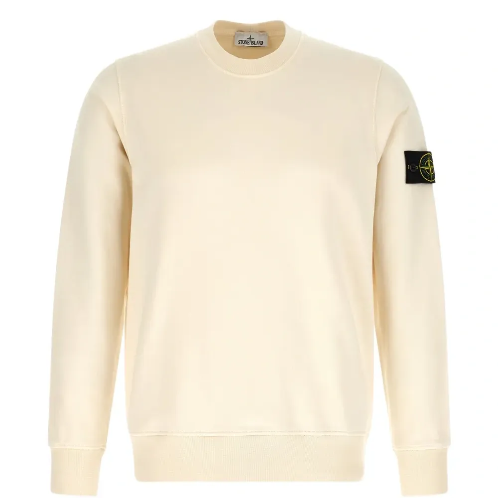 Свитшот с круглым вырезом и нашивкой-логотипом