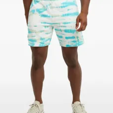 Шорты цвета морской волны с волнообразным окрашиванием
