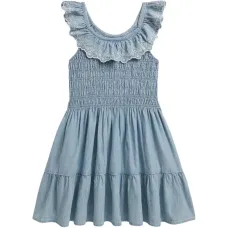 Платье с оборками и прошивкой (сборкой)