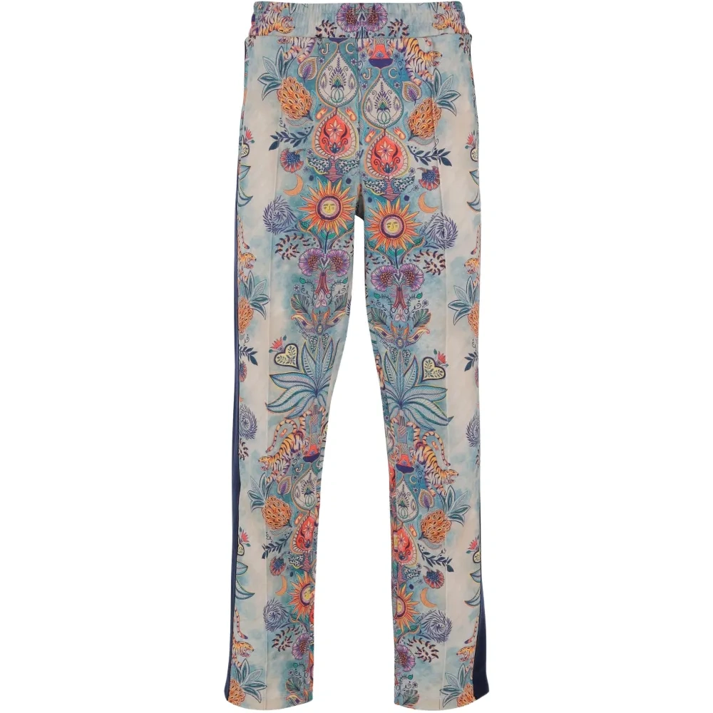 Брюки с боковыми полосами и узором