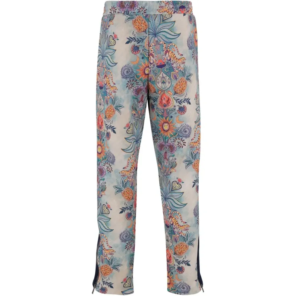 Брюки с боковыми полосами и узором