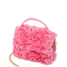 Сумка с рюшами на цепочке