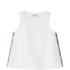 Хлопковый топ с отделкой в клетку Хлопковый топ с отделкой в клетку