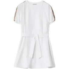 Хлопковое платье-футболка с отделкой