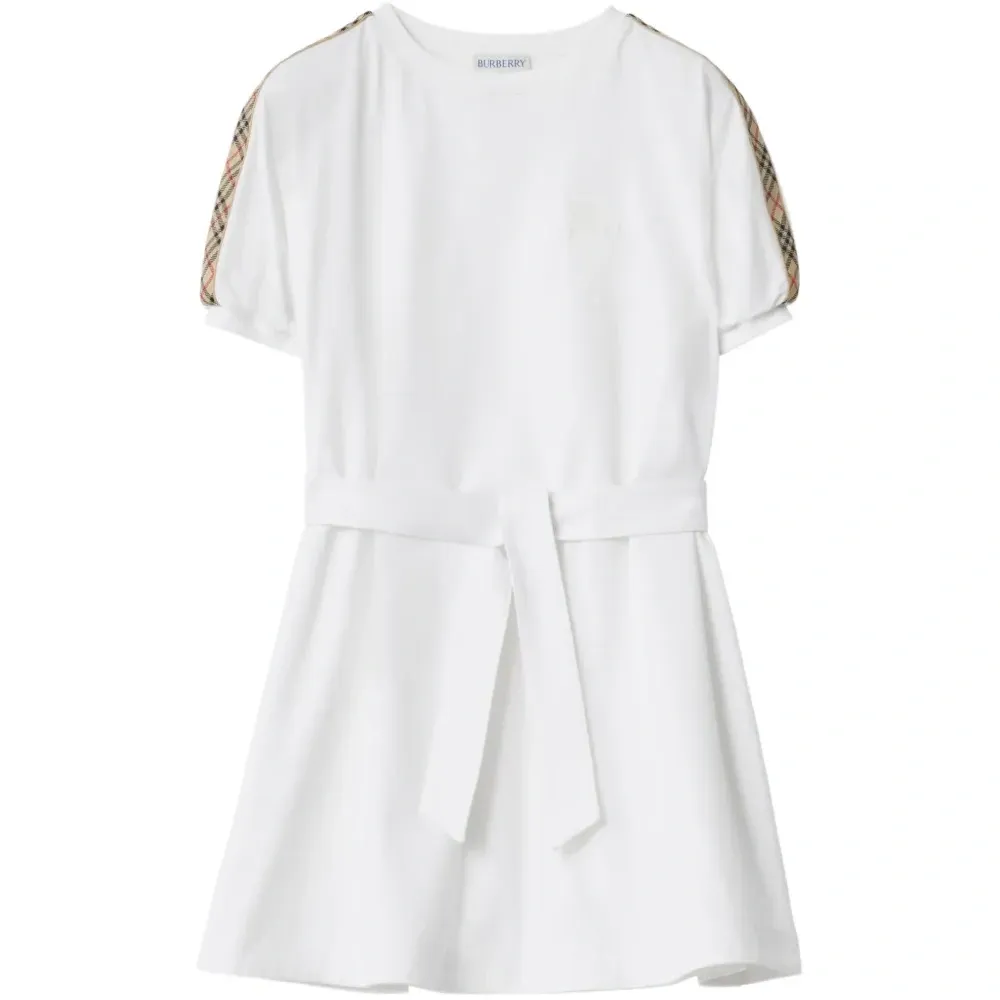 Хлопковое платье-футболка с отделкой