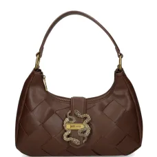 Плетёная сумка с деталями в виде змеи Плетёная сумка с деталями в виде змеи