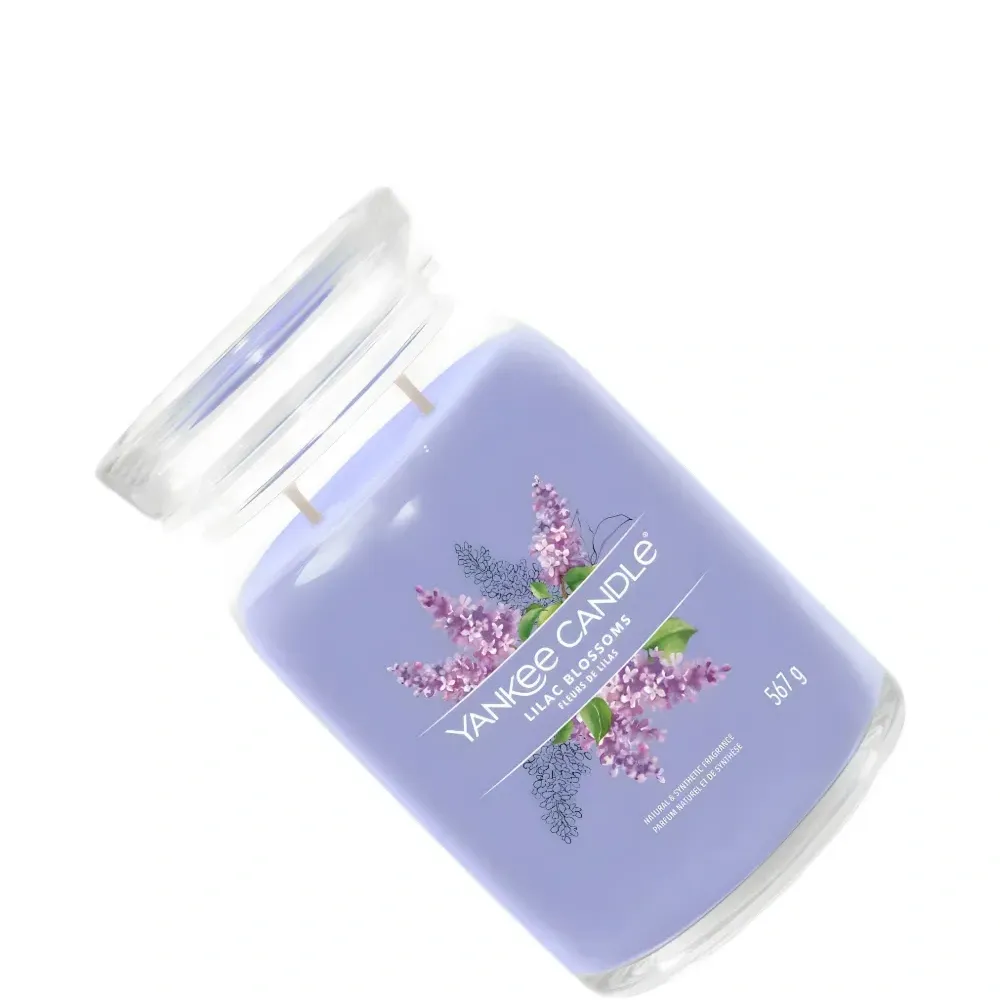 Большая свеча с ароматом сирени