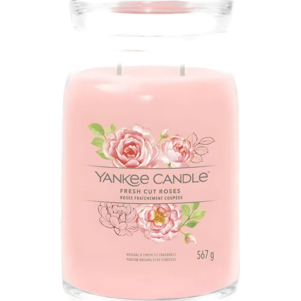 Свеча с ароматом свежесрезанных роз