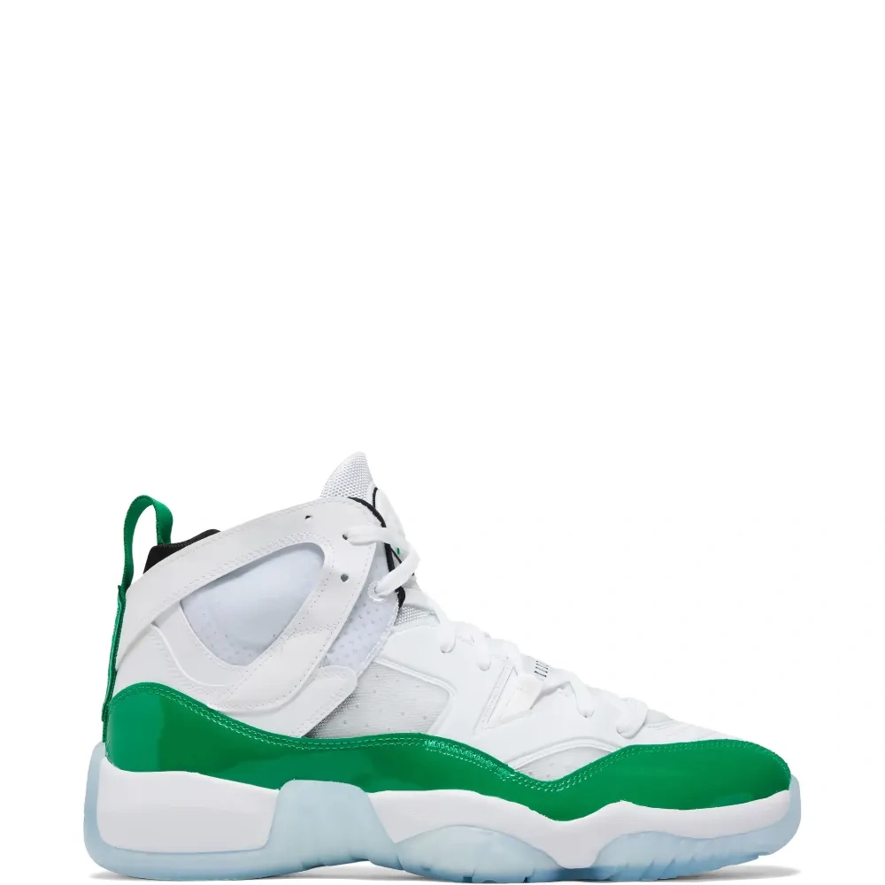 Кроссовки Air Jordan Jumpman "белые/лаймово-зеленые"