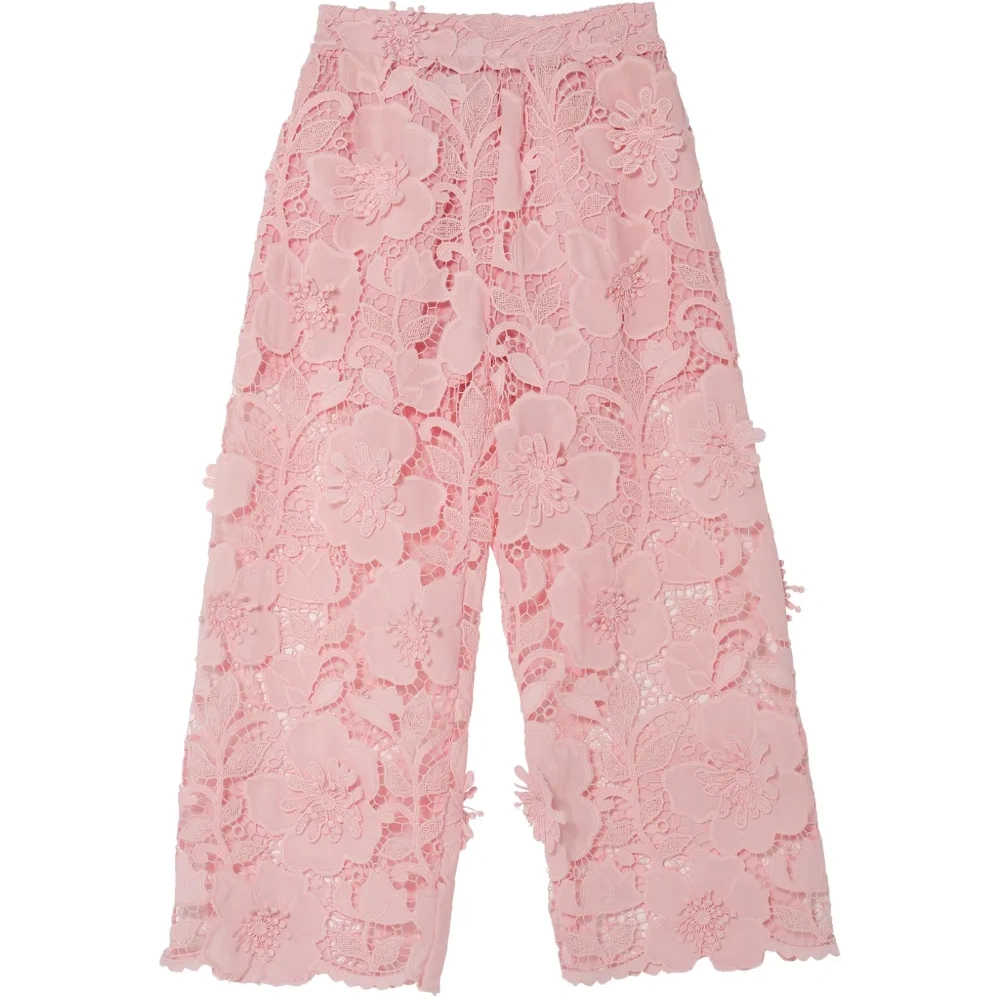 Брюки из кружева с цветочным узором Riviera