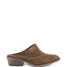 Перфорированные кожаные мюли