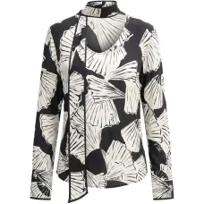 Блузка из струящейся ткани с принтом