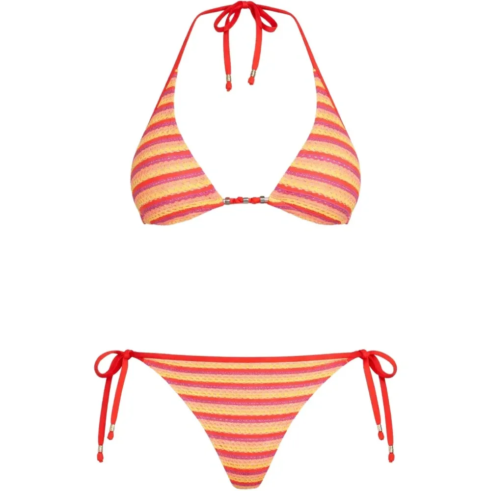 Полосатый удлинённый бикини