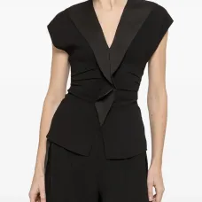 Блузка из крепа с оборками Блузка из крепа с оборками