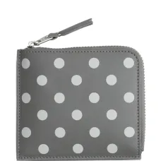 Кошелек на молнии в горошек