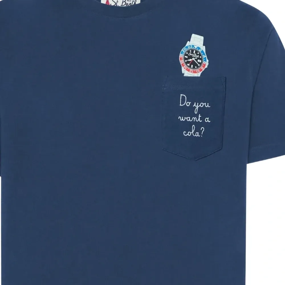 Футболка Connor с принтом часов и нагрудным карманом