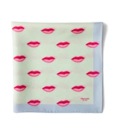 Шелковый твиловый платок с принтом 55 x 55 см