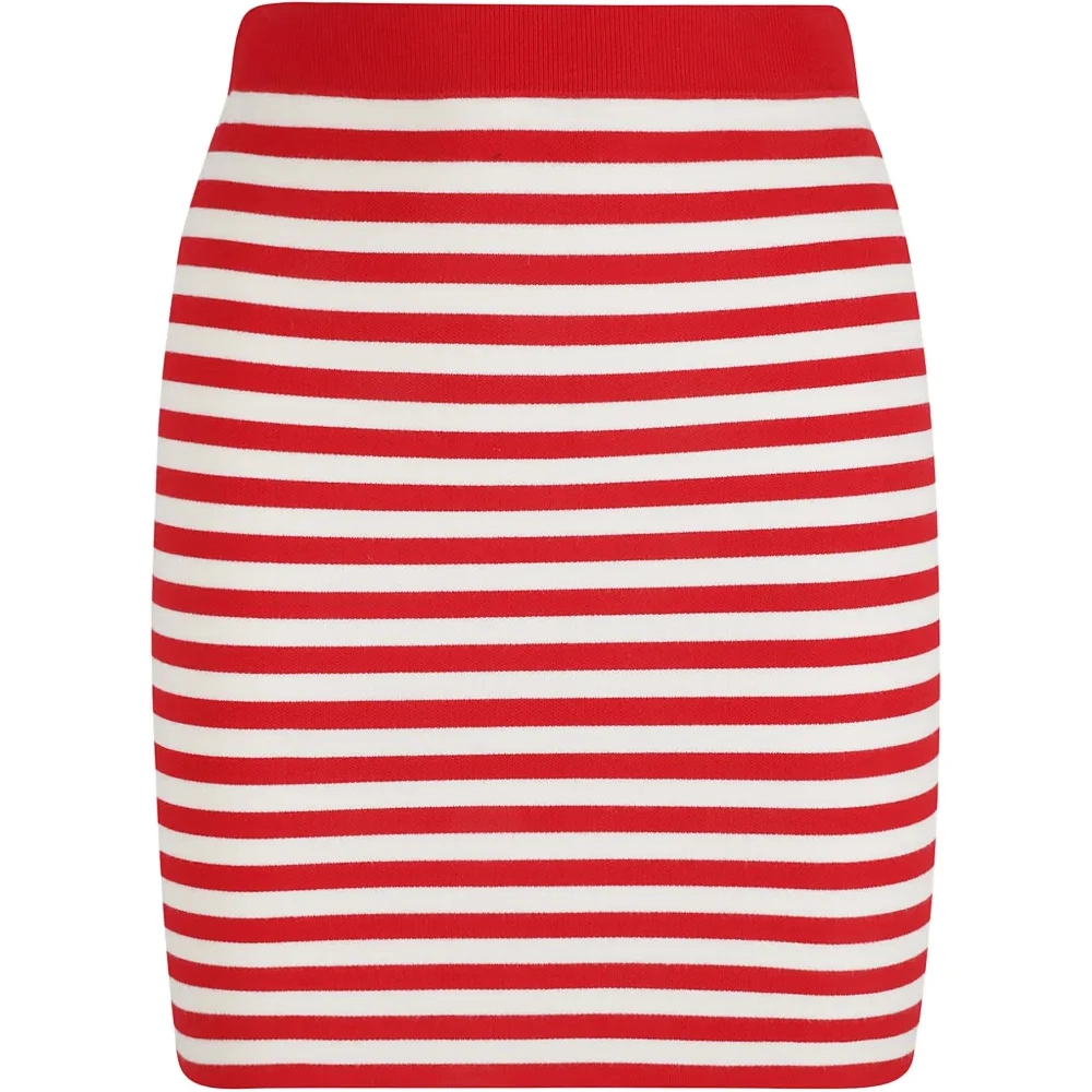 Полосатая мини-юбка