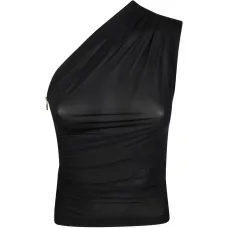 Топ на одно плечо с молнией