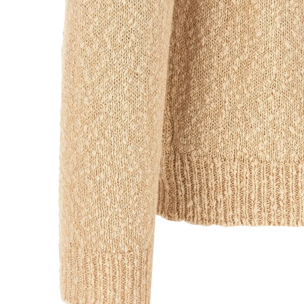 Двухцветный свитер с круглым вырезом