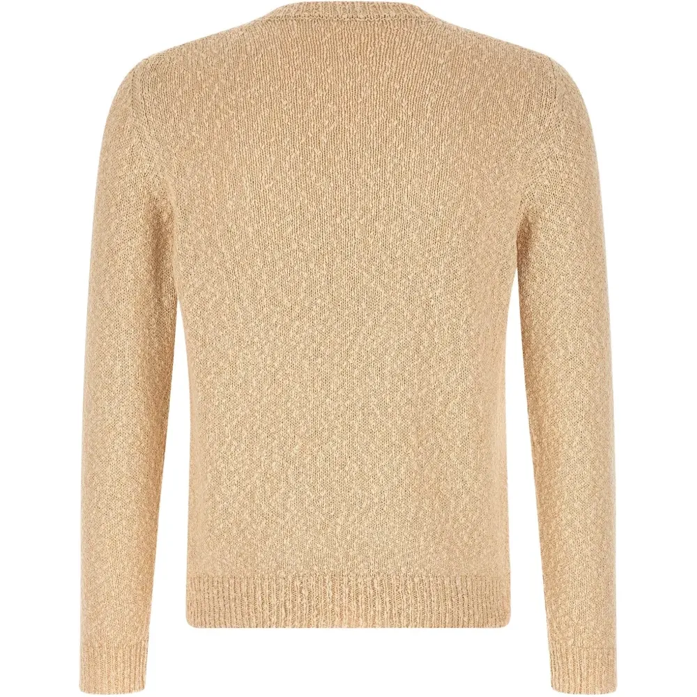 Двухцветный свитер с круглым вырезом