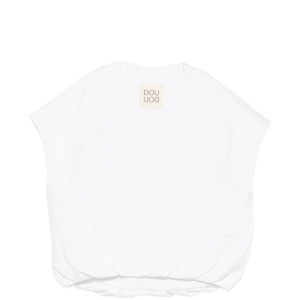 Свитшот с короткими рукавами и V-образным вырезом