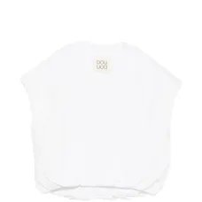 Свитшот с короткими рукавами и V-образным вырезом