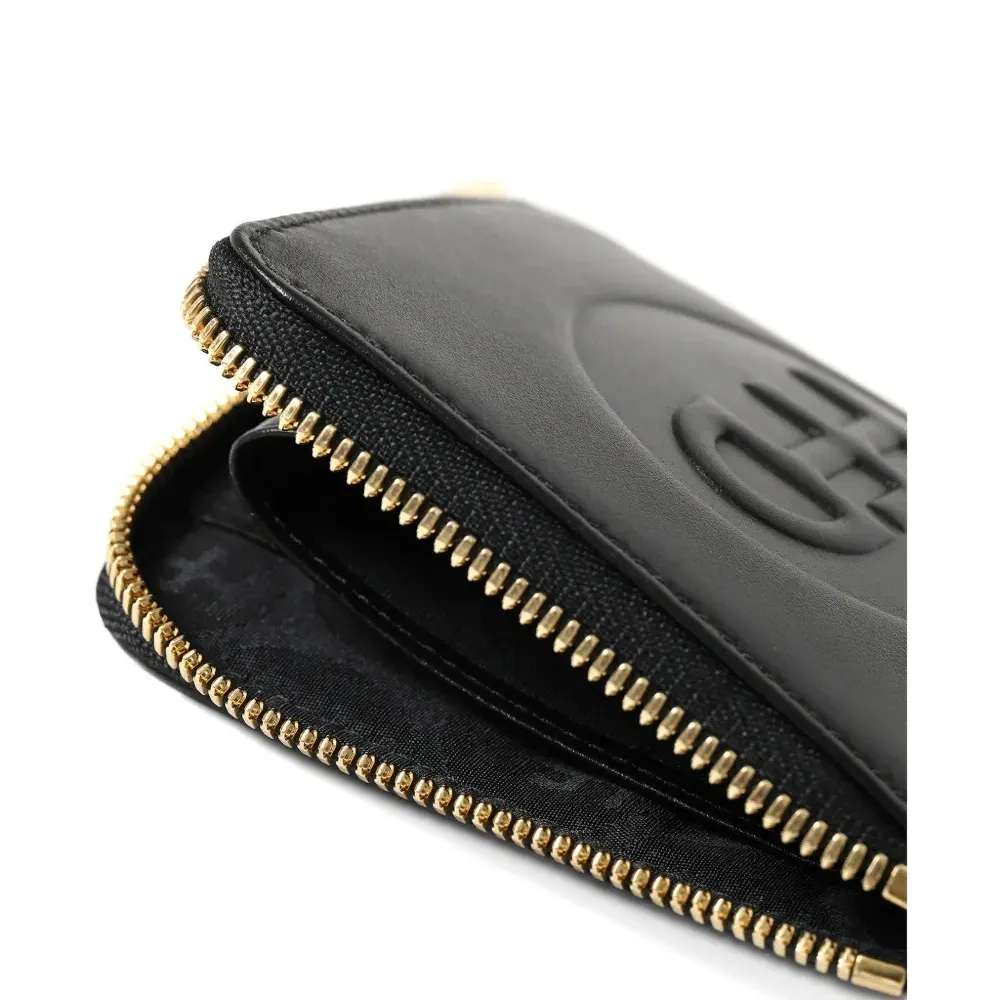 Кошелек на молнии с тиснением логотипа