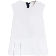 Блузка с бантом и плиссировкой