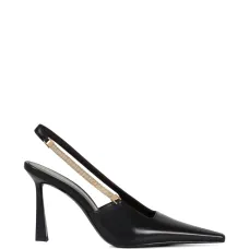 Туфли из кожи на цепочном ремешке