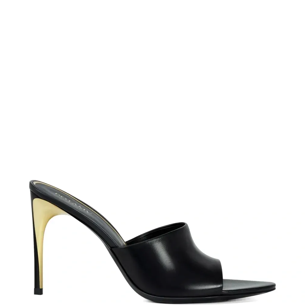 Остроконечные кожаные мюли