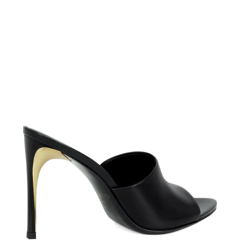 Остроконечные кожаные мюли