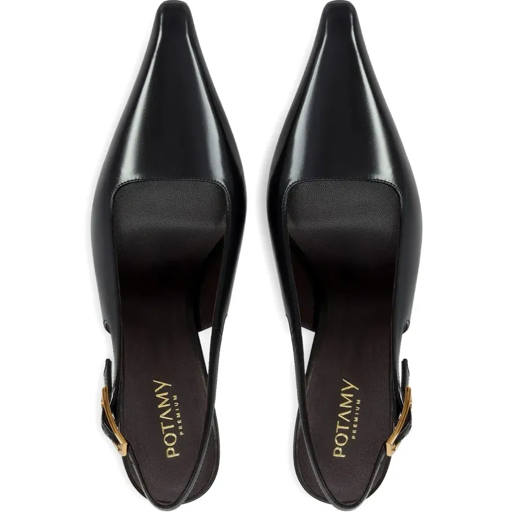 Кожаные туфли с пряжкой