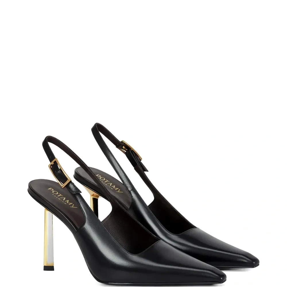 Кожаные туфли с пряжкой