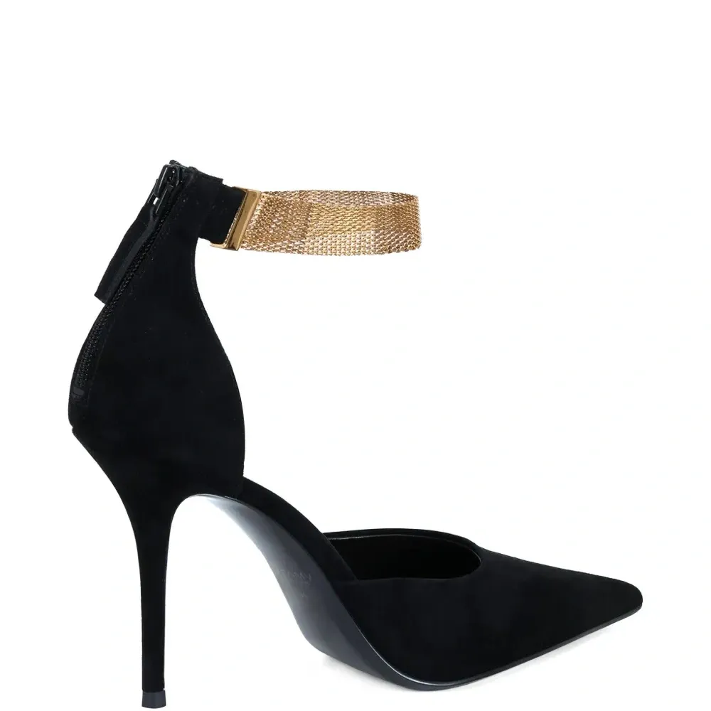 Замшевые туфли-лодочки с ремешком на щиколотке Замшевые туфли-лодочки с ремешком на щиколотке